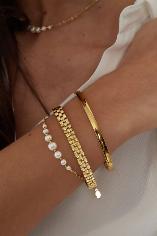 bracelet jonc à maillons