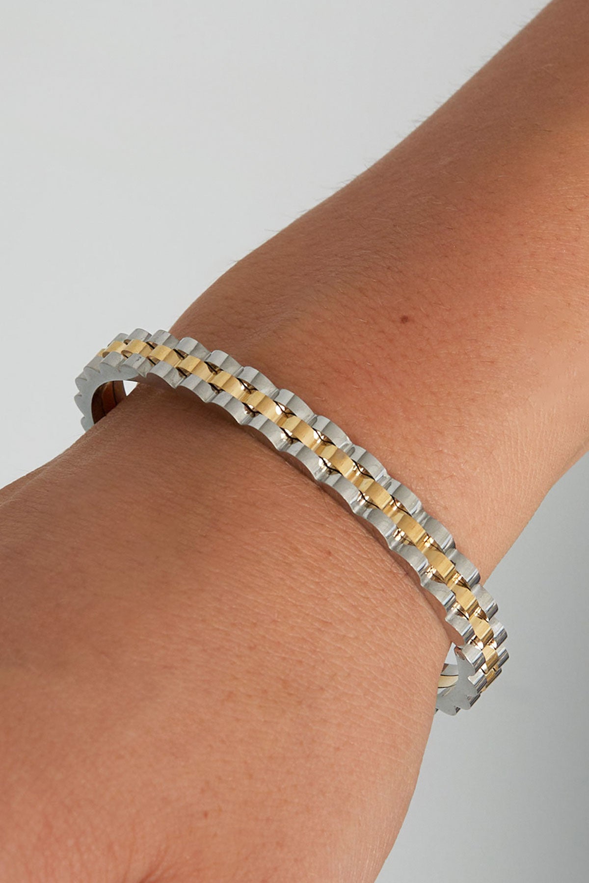 bracelet jonc à maillons