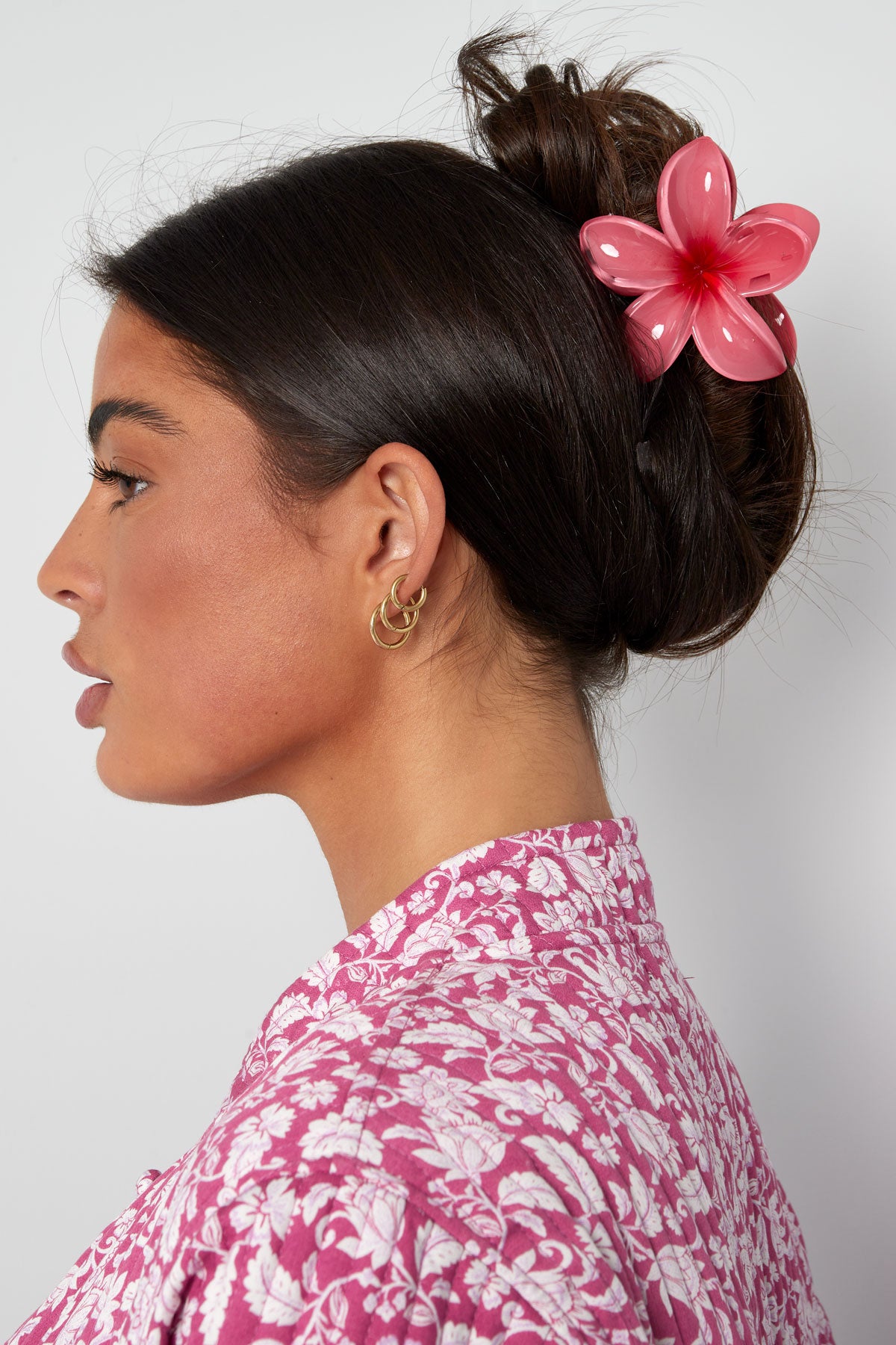 Barrette à cheveux fleur dégradé Hawaii love
