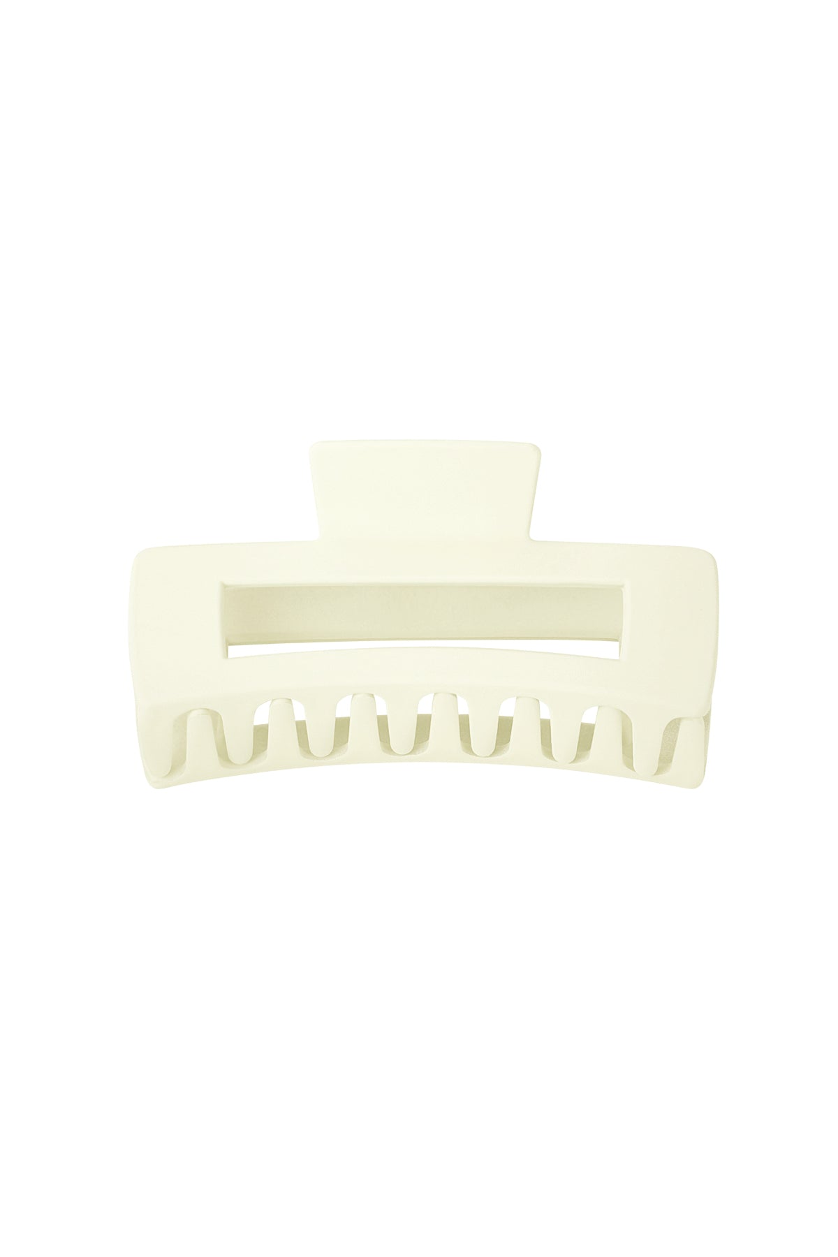 Barrette rectangle - crème Plastique