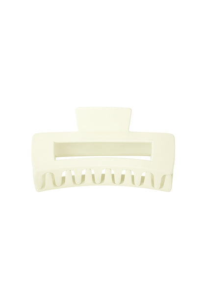 Barrette rectangle - crème Plastique