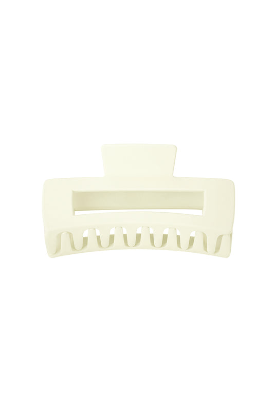 Barrette rectangle - crème Plastique