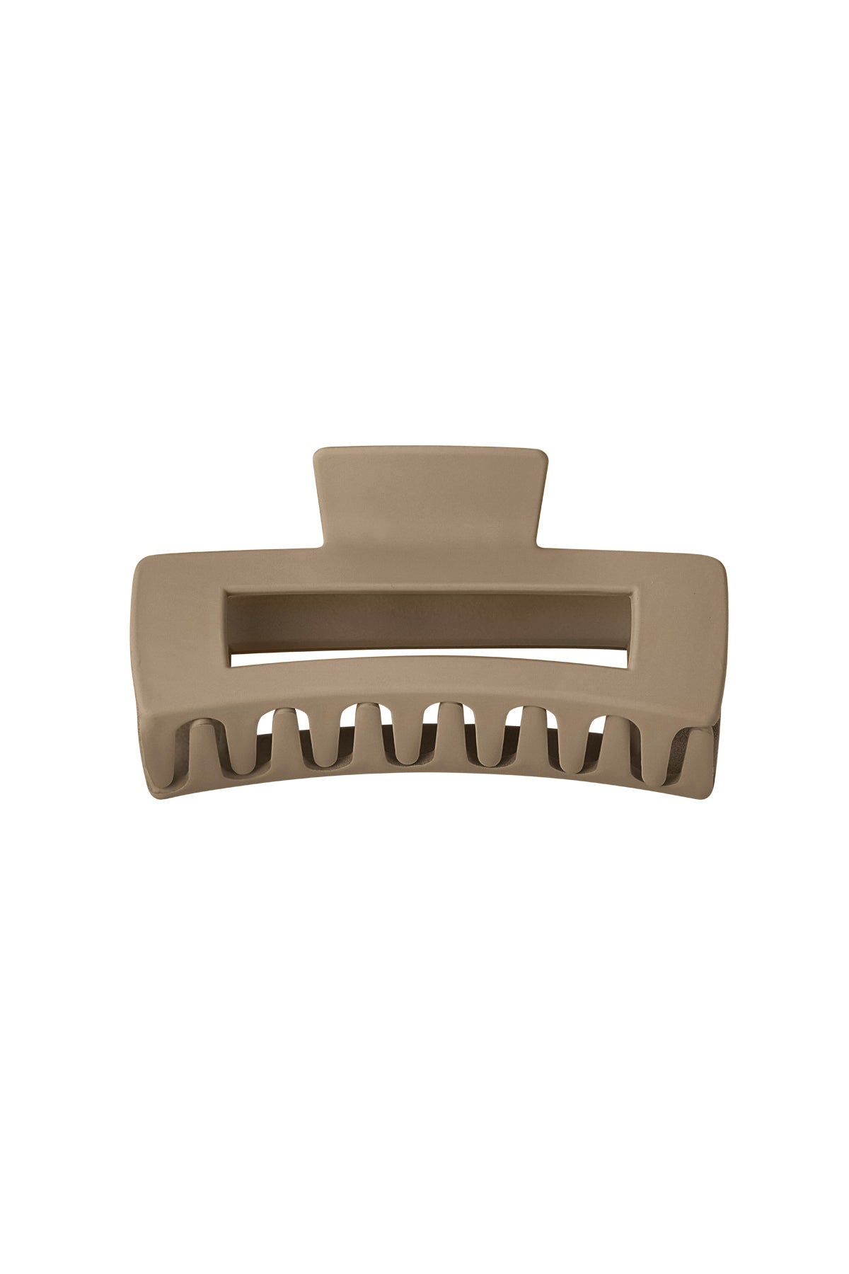 Barrette rectangle - crème Plastique