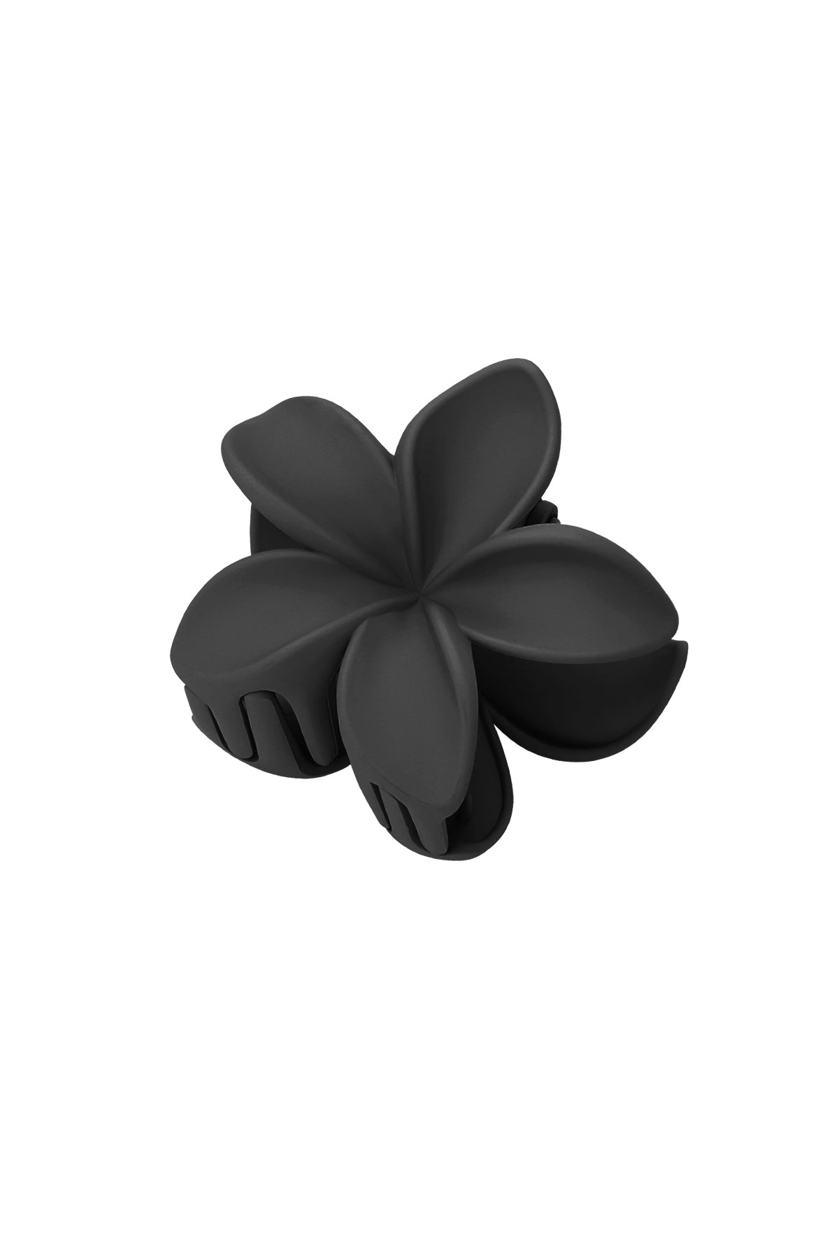 Barrette à cheveux fleur - plastique crème