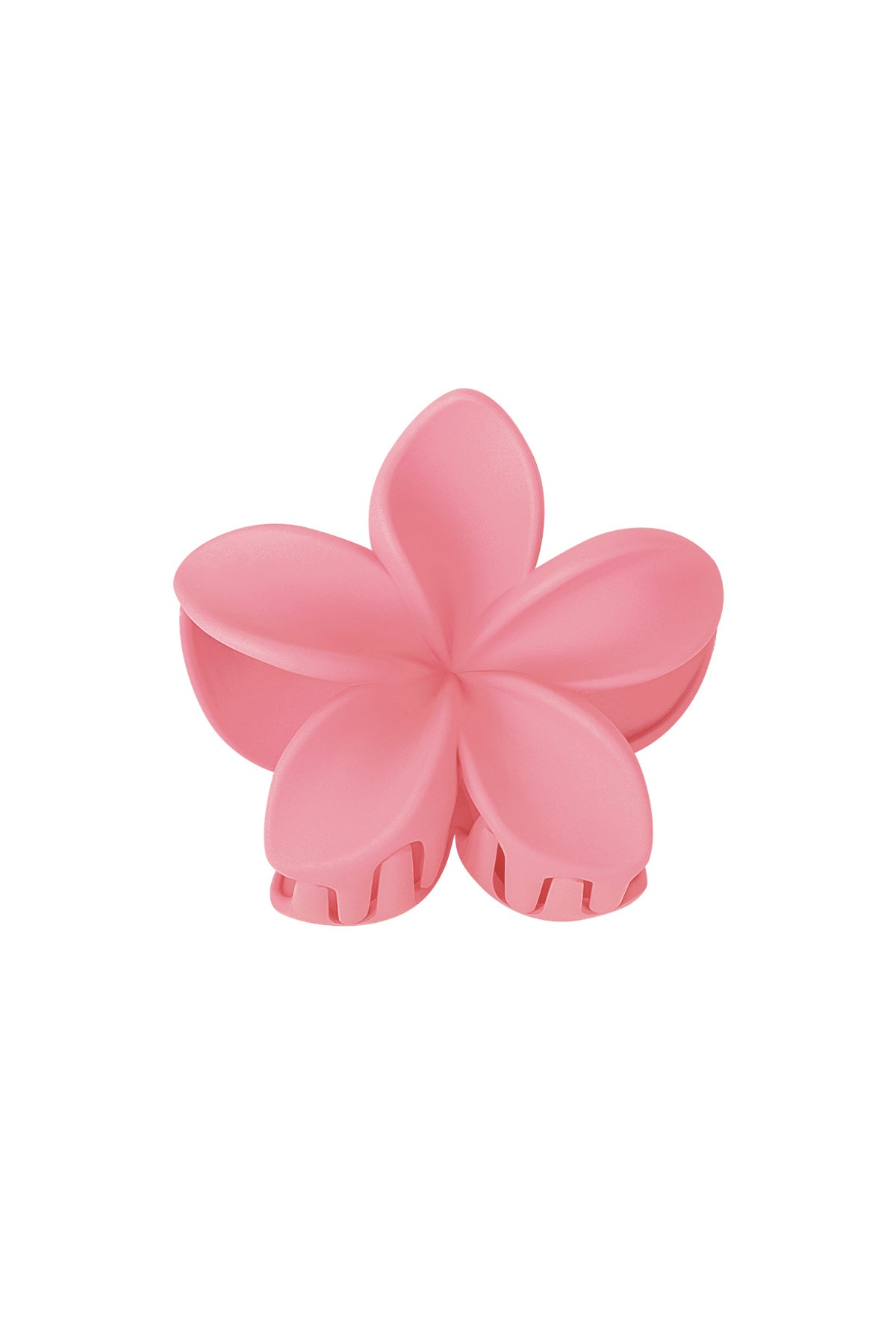 Barrette à cheveux fleur - plastique crème