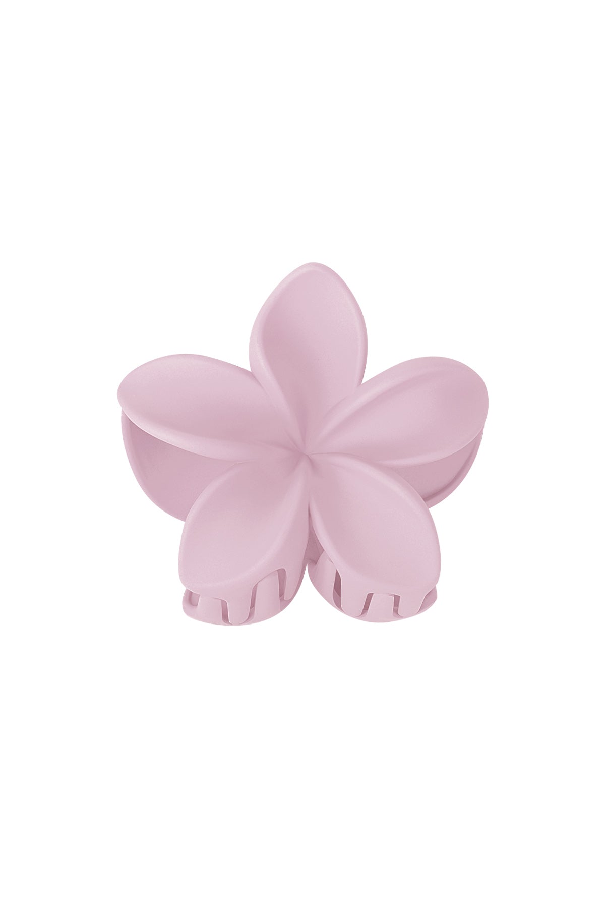 Barrette à cheveux fleur - plastique crème