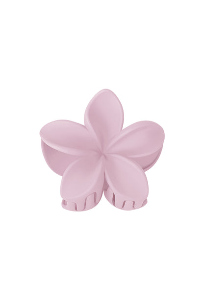 Barrette à cheveux fleur - plastique crème