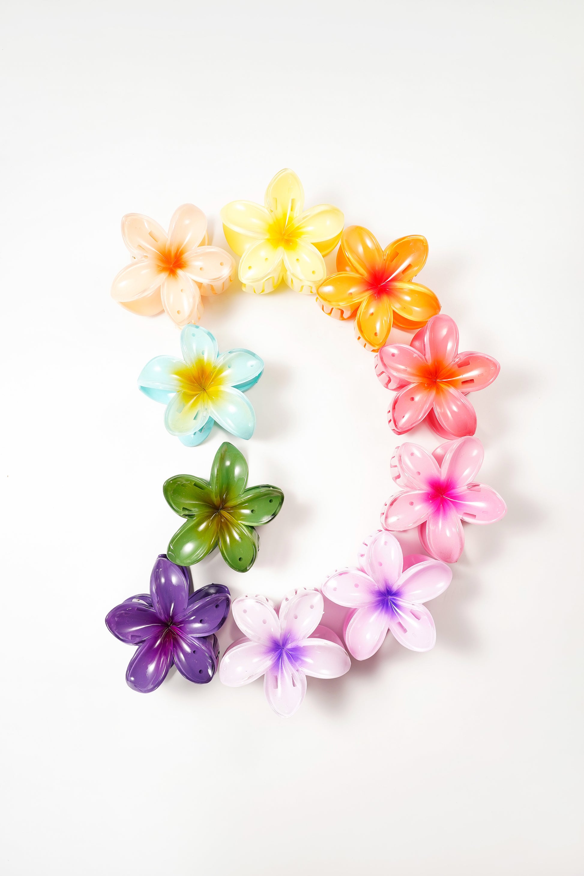 Barrette à cheveux fleur dégradé Hawaii love