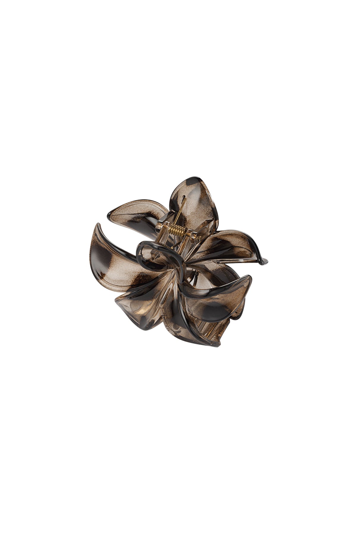 Pince à cheveux à motif de fleurs hawaïennes - Marron