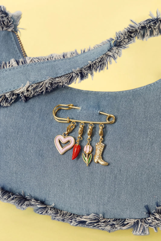 Broche 4 breloques à faire soi-même