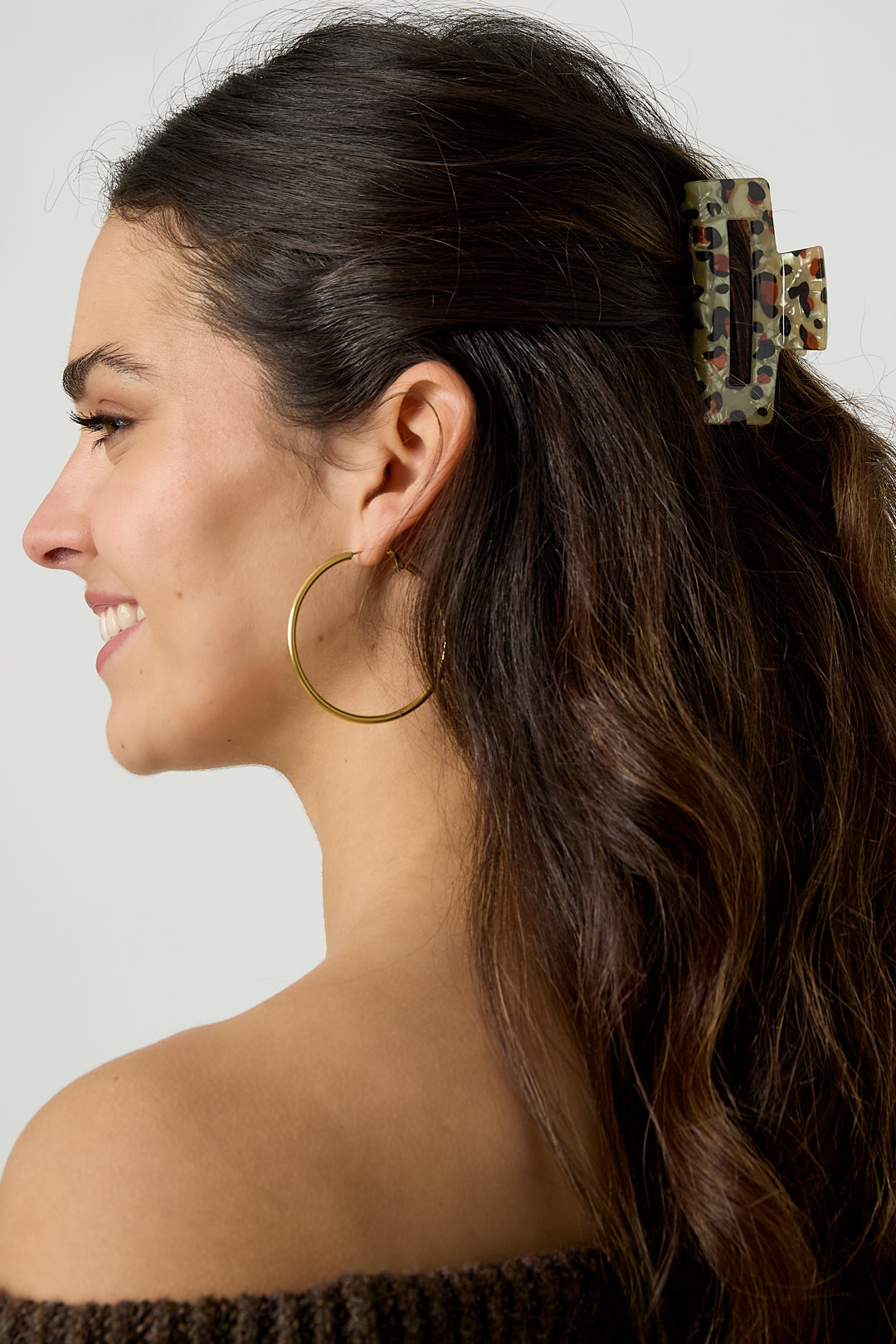Pinces à cheveux en acrylique imprimé léopard, accessoires quotidiens