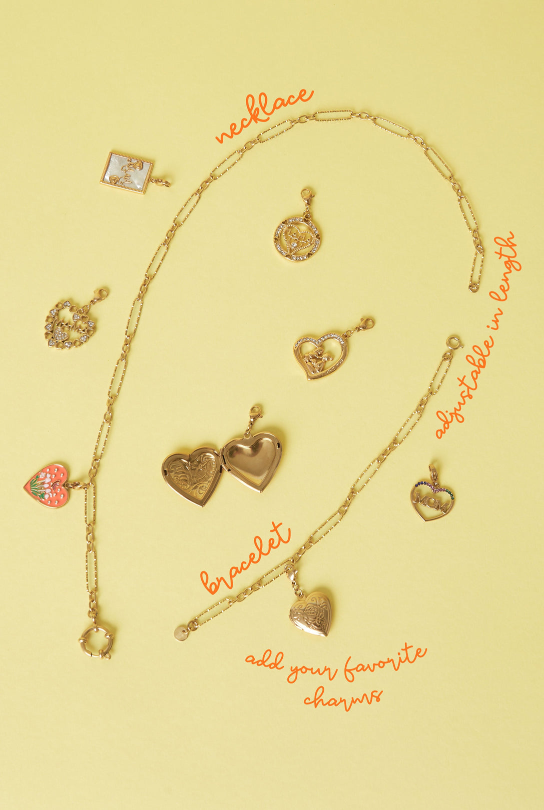 Collier et bracelet détachables 2 en 1