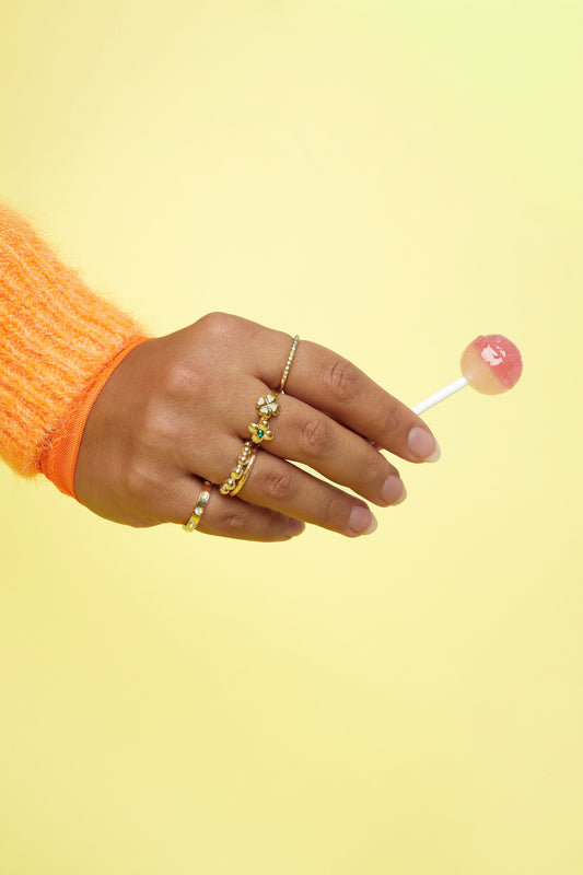 Bague minimaliste à rayures