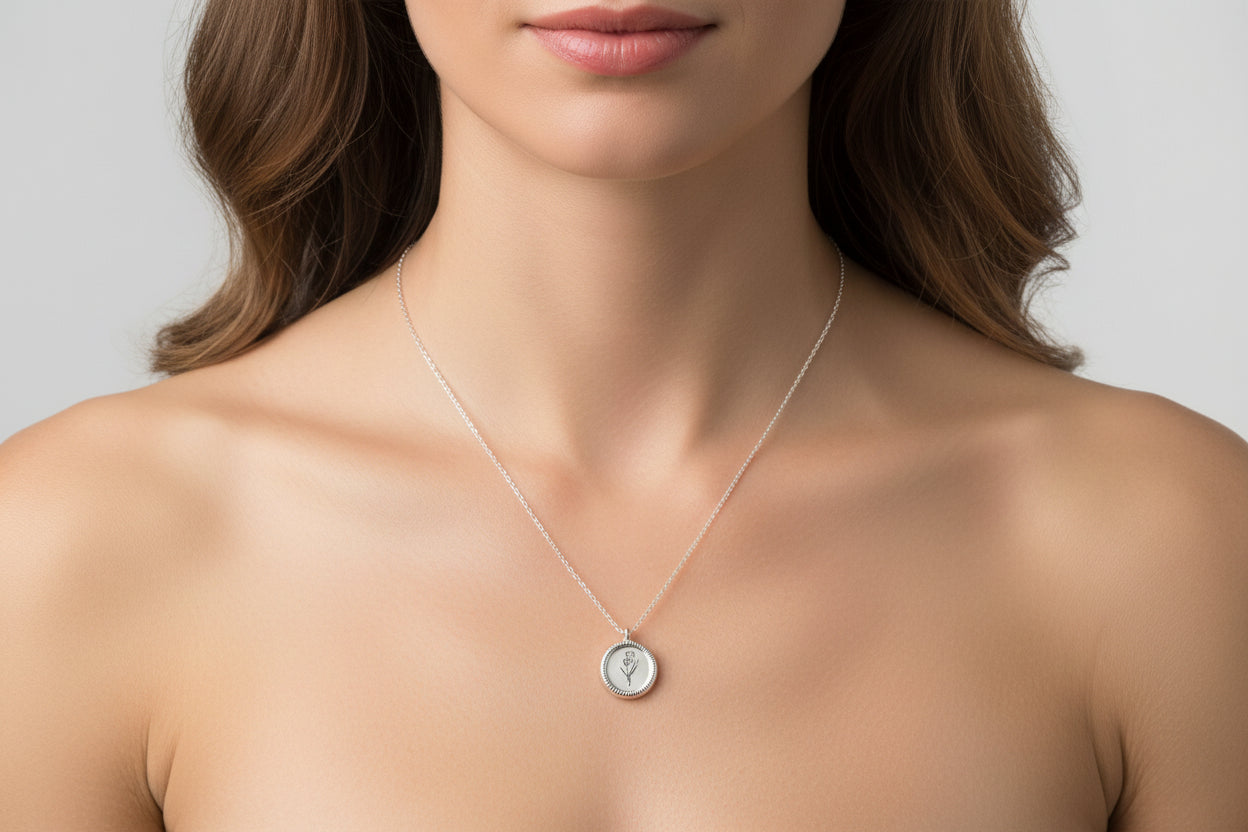 Tulip Blossom Stainless Steel Necklace