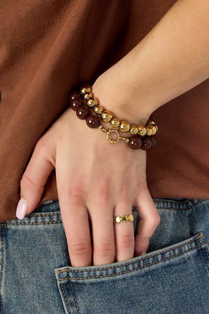 Bracelets en perles de résine DIY Daily Simple Series Bijoux pour femmes - 12 mm