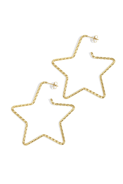 Boucles d'oreilles créoles en acier inoxydable, série Star Casual Daily Simple, bijoux pour femmes