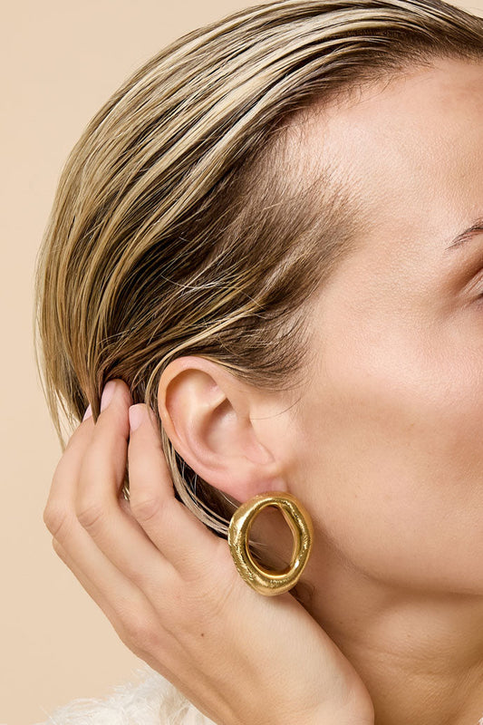 Boucles d'oreilles à tige de forme irrégulière, série Casual Daily Simple, bijoux pour femmes